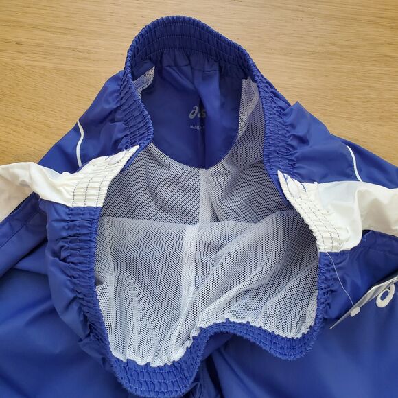 Men's NEW Asics Blue White Tearaway Pants - Picture 3 of 7